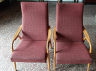 Křeslo čalouněné vínově červené (Armchair upholstered burgundy) 